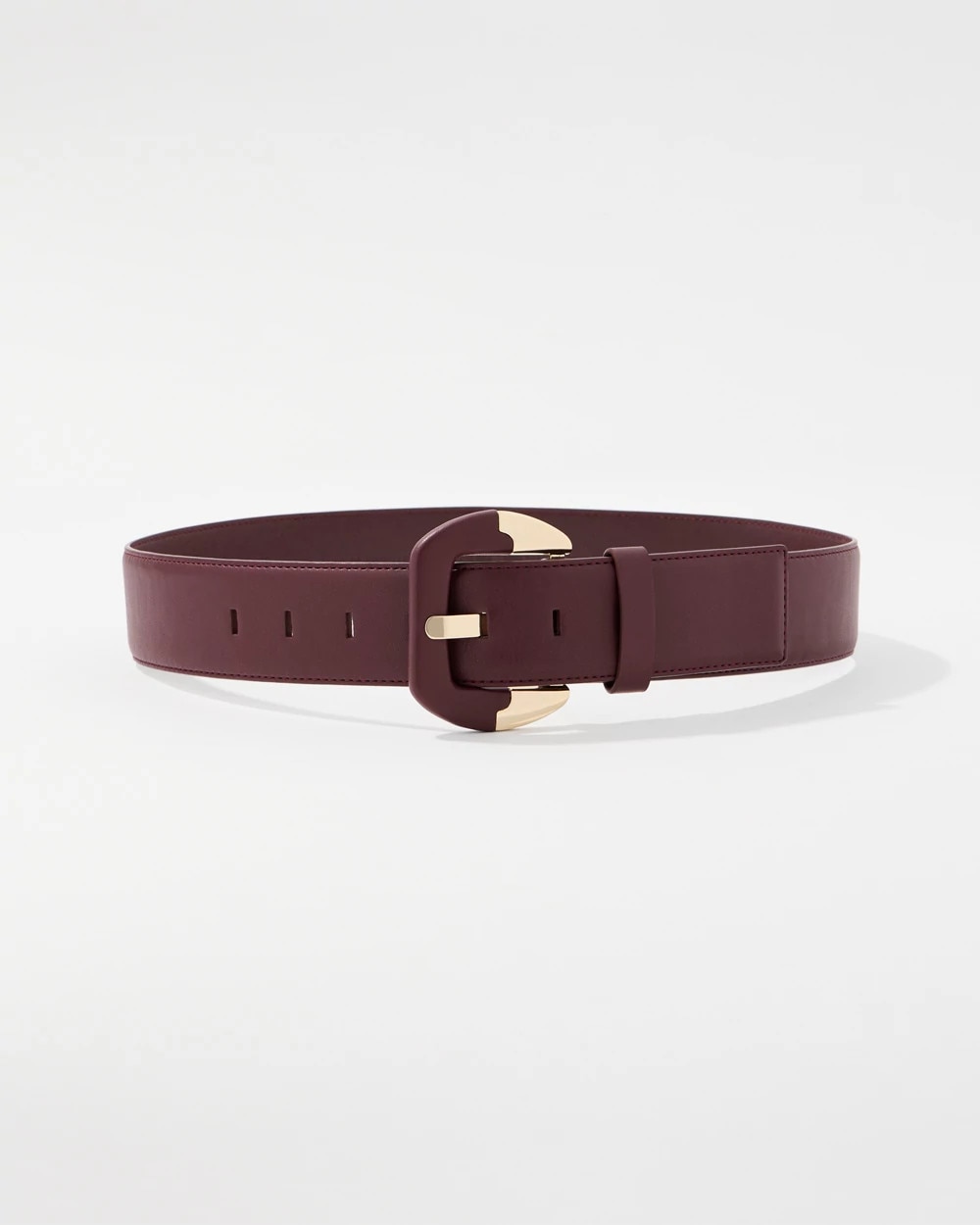 Faux Leather Wide Waist Belt