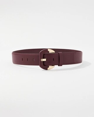 Faux Leather Wide Waist Belt click to view larger image.