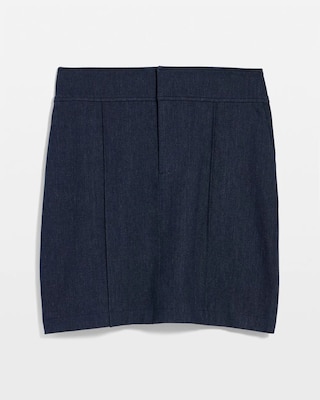 Denim-Look Tailored Pencil Skirt click to view larger image.