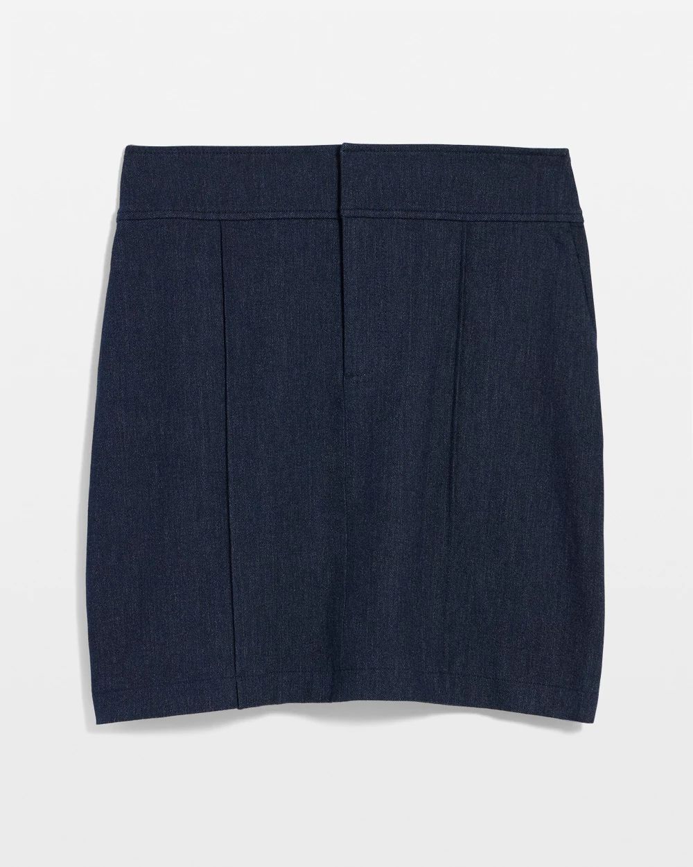 Petite Denim-Look Tailored Pencil Skirt
