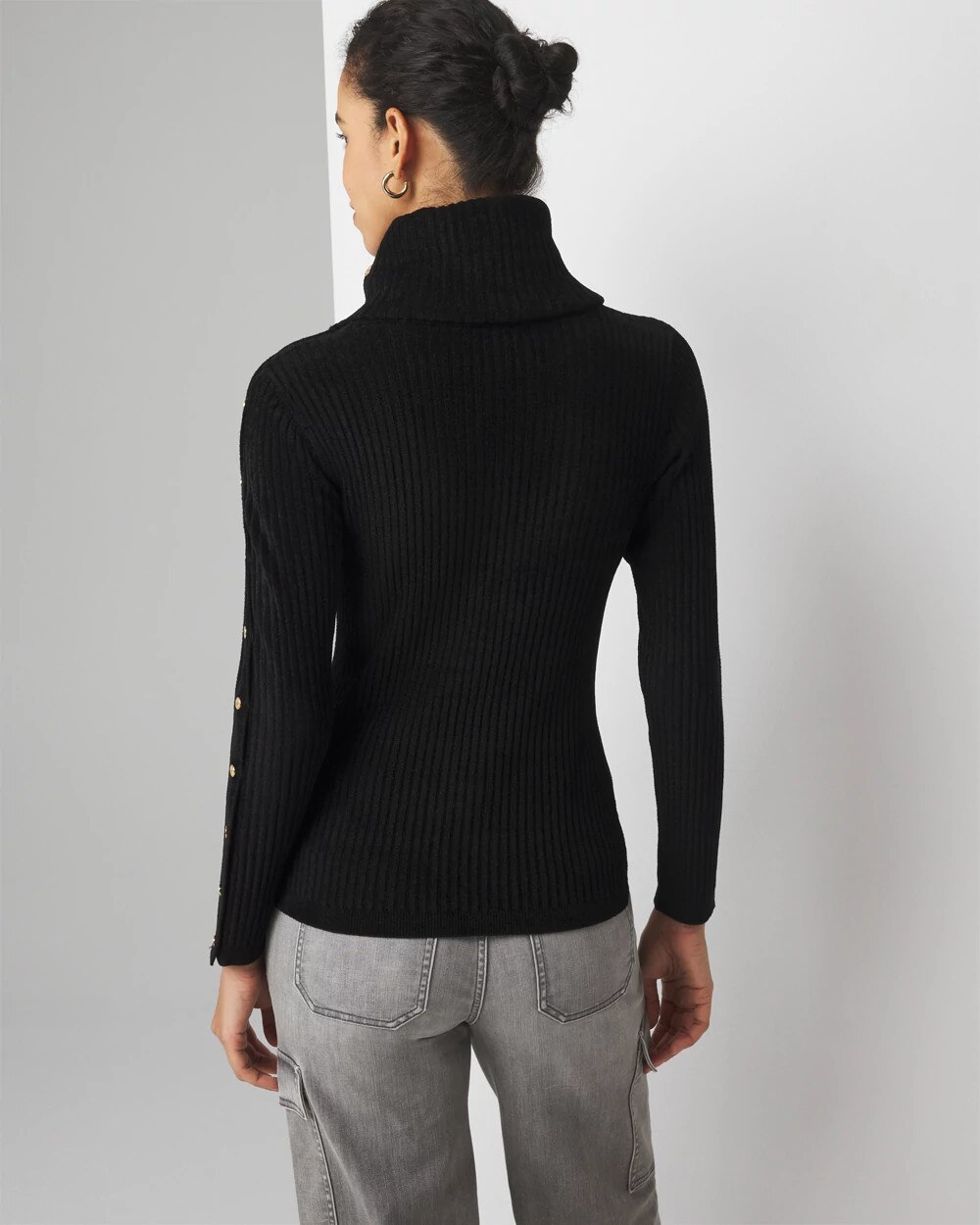 Chenille Button Sleeve Pullover