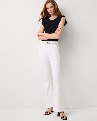 Cuffed High Rise Flare Jean