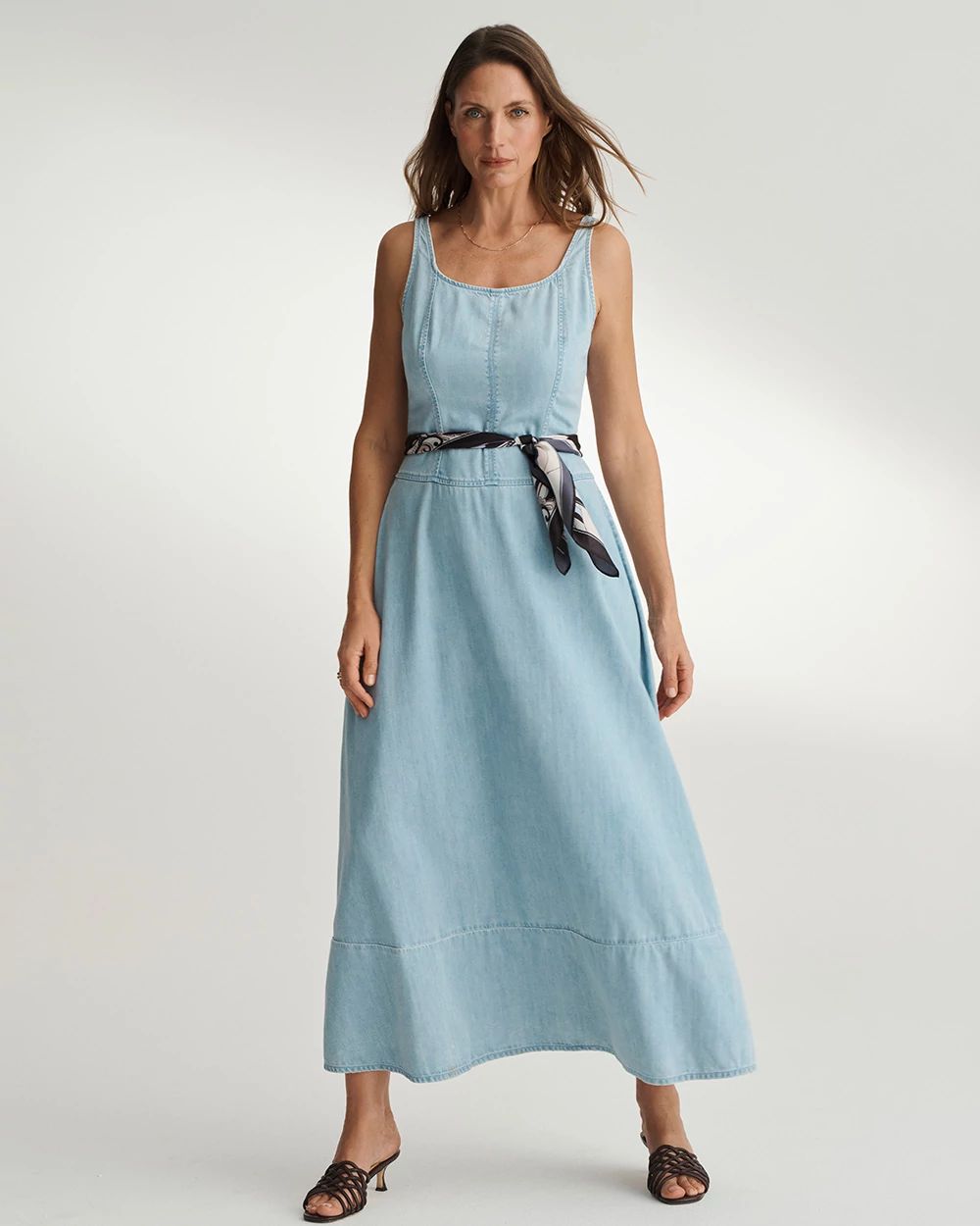 Featherweight Denim Maxi Dress