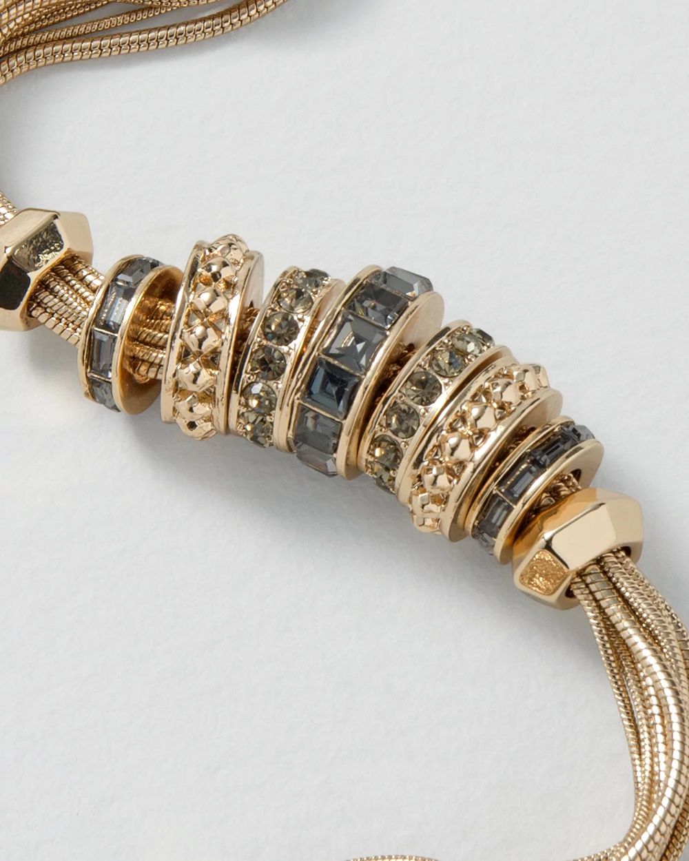 Goldtone Rings Magnetic Bracelet