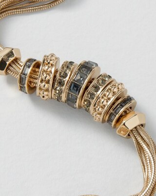 Goldtone Rings Magnetic Bracelet