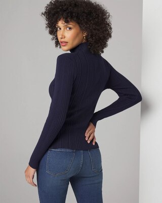 Ribbed Mockneck Sweater click to view larger image.