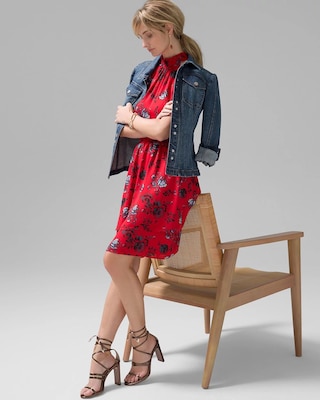 Smocked Waist Mini Halter Dress