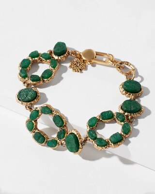 Green Crystal Chain Bracelet