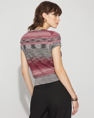 Space-Dyed Cardigan Sweater click to view larger image.