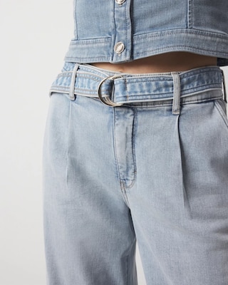 Petite High-Rise Pleated Trouser Jean click to view larger image.