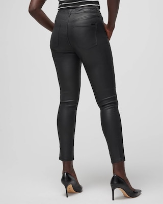 High-Rise Coated Skinny Jeans click to view larger image.