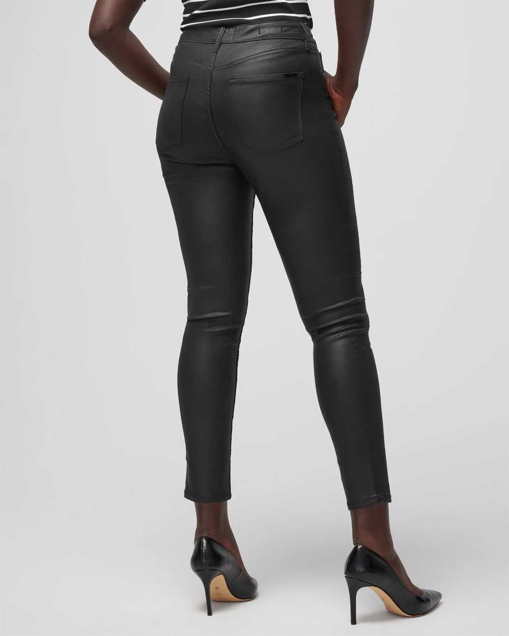 Curvy High-Rise Coated Skinny Jeans click to view larger image.