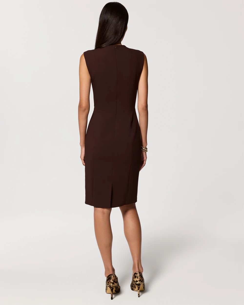 Luxe Stretch Square Neck Sheath Dress click to view larger image.