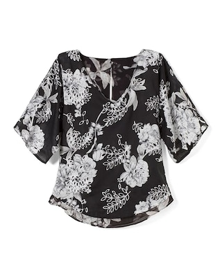 Embroidered Kimono-Style Top click to view larger image.