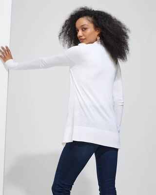 Outlet WHBM Rib-Trim Long Cardigan