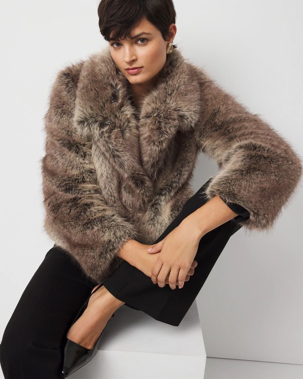 Faux Fur Peacoat
