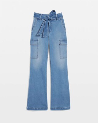 Extra High-Rise Wide-Leg Cargo Jeans click to view larger image.