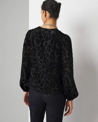V-Neck Burnout Blouse click to view larger image.