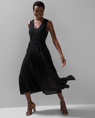 Pleated Midi Dress