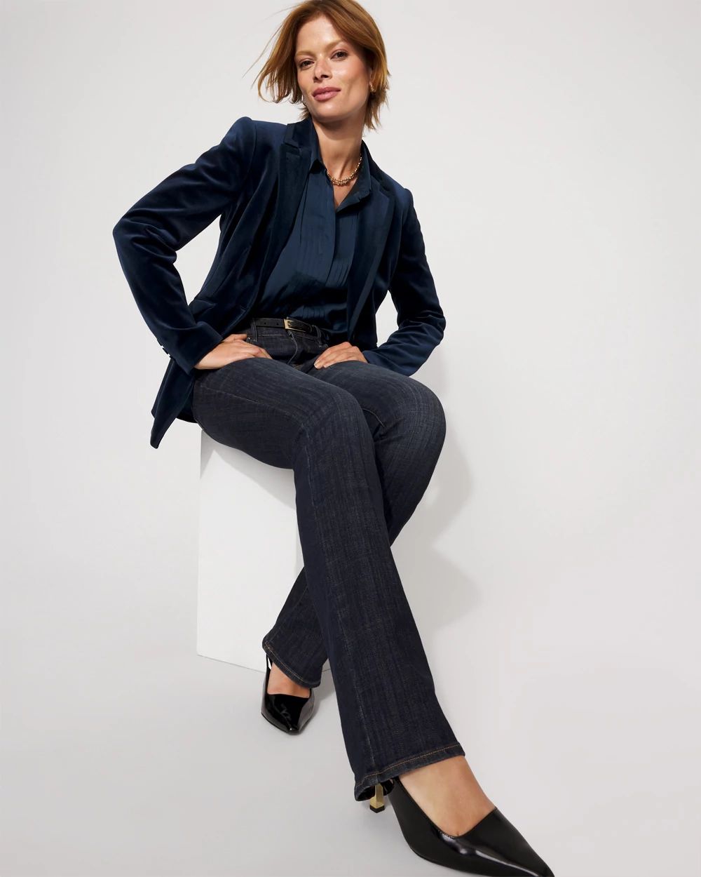 Petite Mid-Rise Bootcut Jeans
