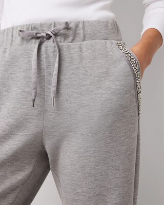 Embellished Satin Trim Jogger click to view larger image.