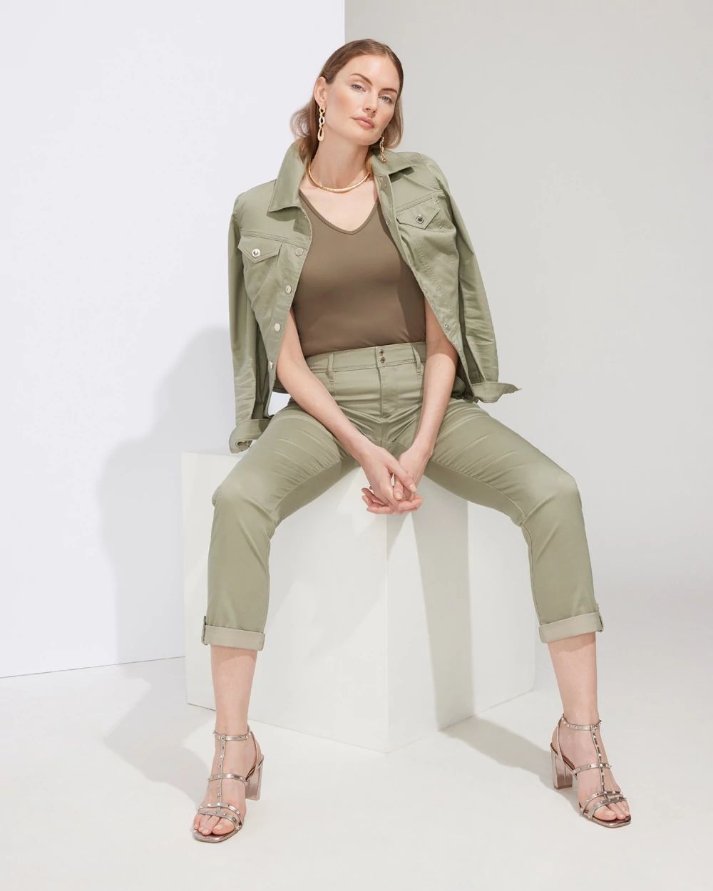 Outlet WHBM Utility Crop Pants
