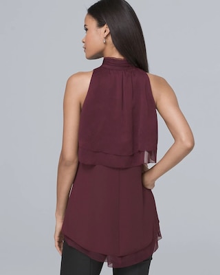 Sleeveless Ruffle-Detail Tunic click to view larger image.