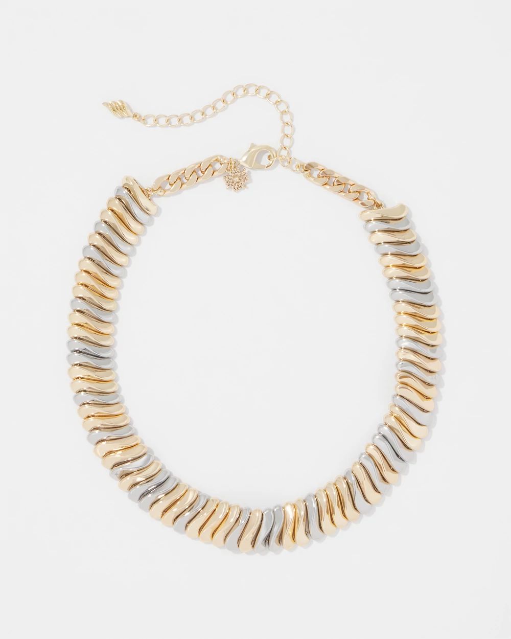 Sculptural Wave Short Necklace click to view larger image.