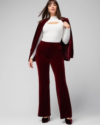 WHBM® Luna Wide Leg Velvet Trousers