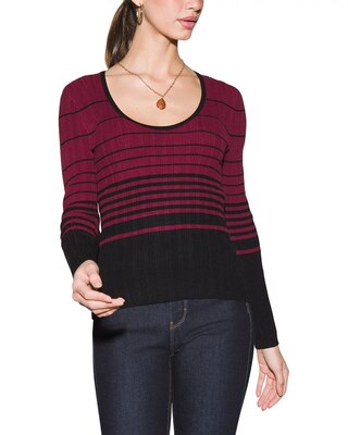 Outlet WHBM Ribbed Scoop-Neck Pullover