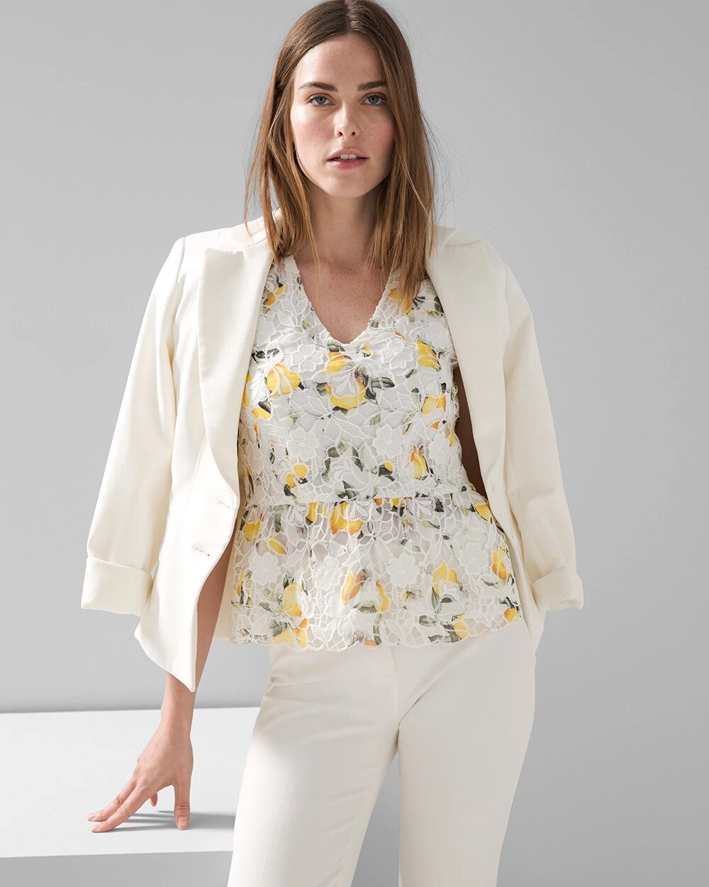 peplum shirt with blazer