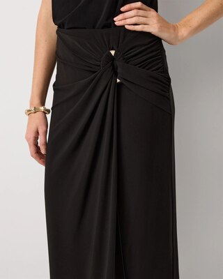 Faux Wrap Midi Skirt click to view larger image.