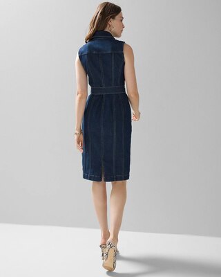 Sleeveless Denim Shirtdress