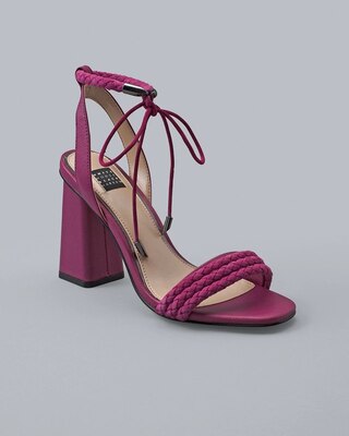 Braided Strappy High-Heel Sandals