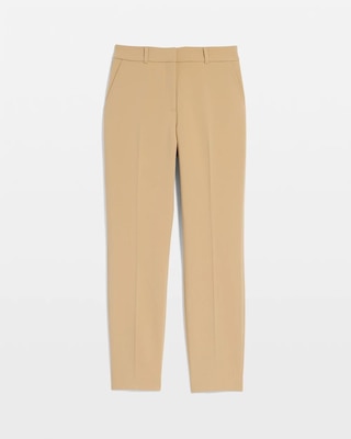 WHBM® Elle Slim Ankle Luxe Double Weave Pants click to view larger image.