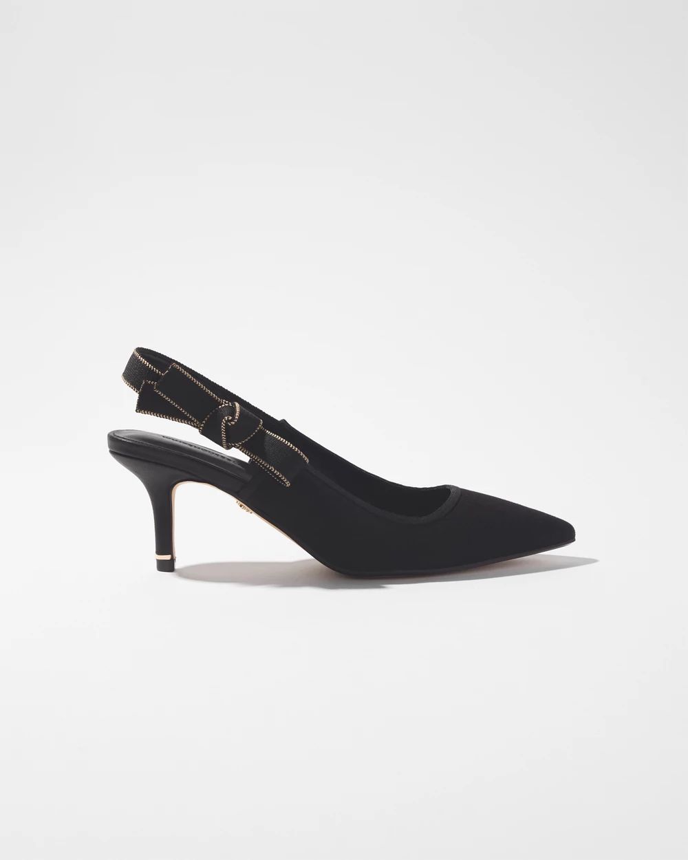 Black Bow Slingback Heels