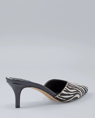 Zebra Calf Hair Mules click to view larger image.
