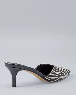 Zebra Calf Hair Mules