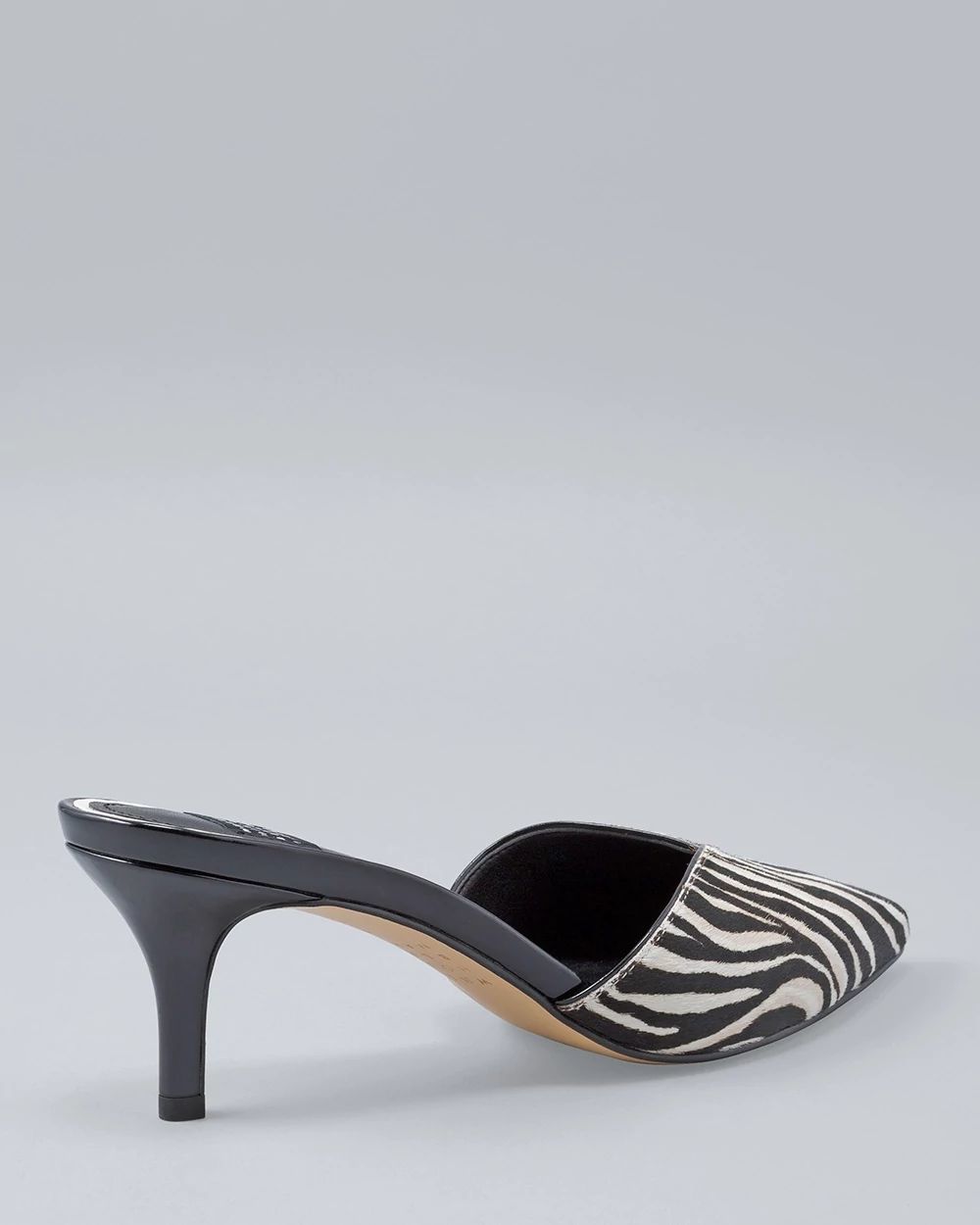 Zebra Calf Hair Mules