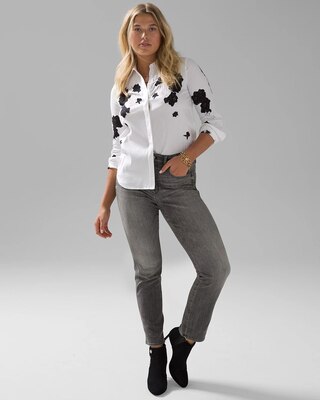 High-Rise Straight Jeans
