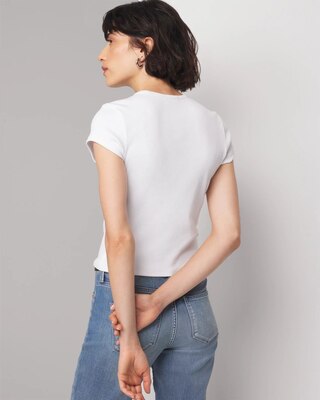Pima Cotton Rib Short Sleeve Crew Tee