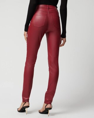 High-Rise Coated Skinny Jeans click to view larger image.