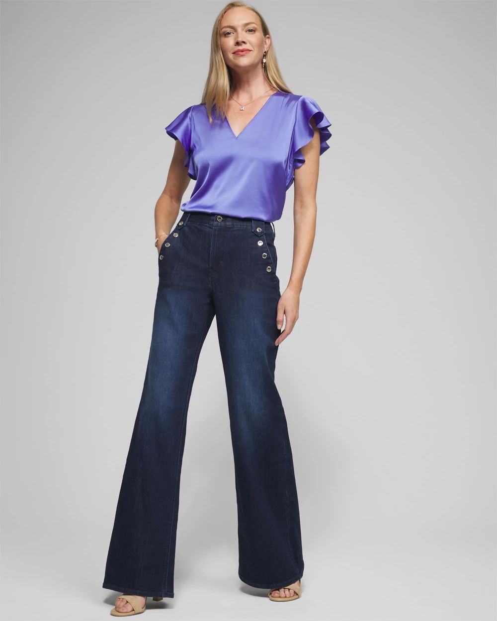 Outlet WHBM Wide Leg Jeans