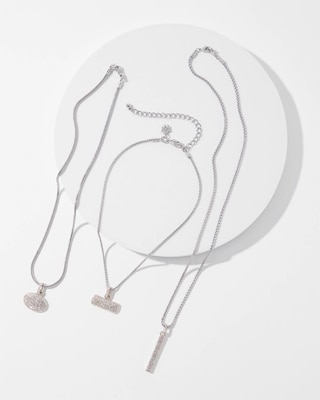 Multi-Row Pavé Mixed-Metal Necklace