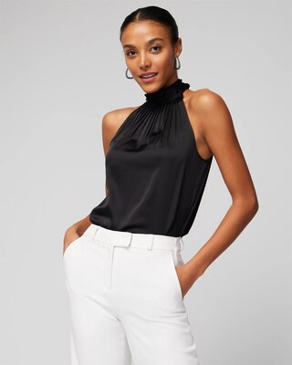 Halter Pleated Shell