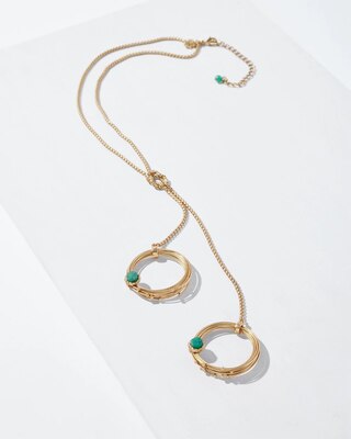 Green Y Necklace
