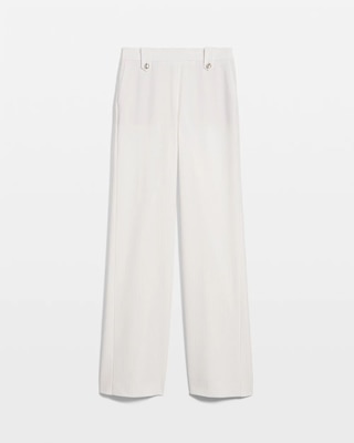Pinstripe Button-Tab Wide Leg Trouser click to view larger image.