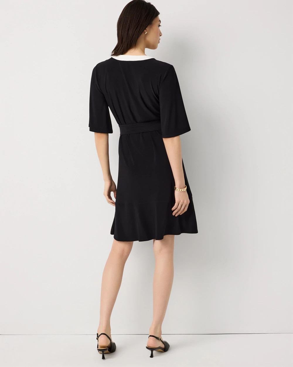 Matte Jersey Belted Kimono Dress