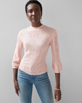 Pointelle Pullover