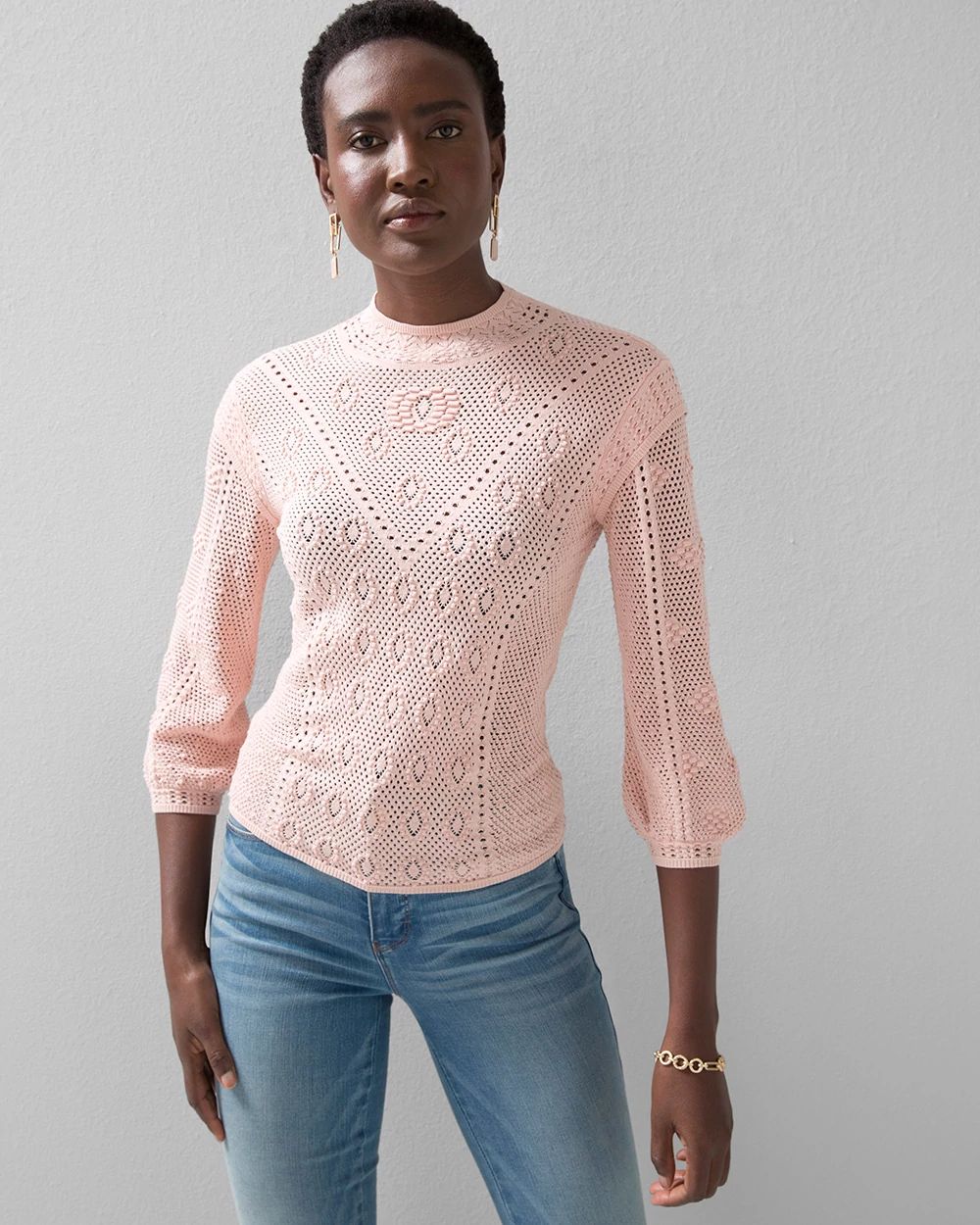 Pointelle Pullover